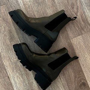Dark green and black Zara boots